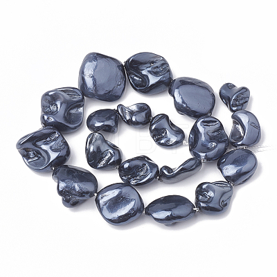 Shell Pearl Beads Strands X-BSHE-Q031-15A-1