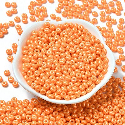 Baking Paint Luster Glass Seed Beads SEED-B001-04A-10-1