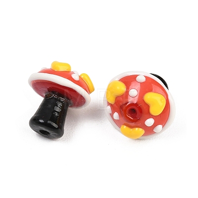 Handmade Lampwork Enamel Beads LAMP-B055-02G-1