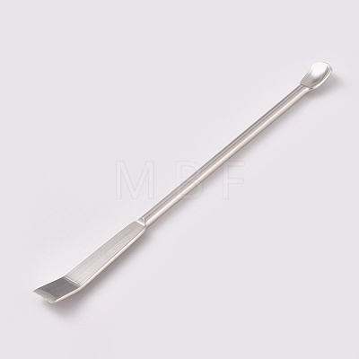 304 Stainless Steel Long Micro Spoon Spatula AJEW-WH0105-44A-1