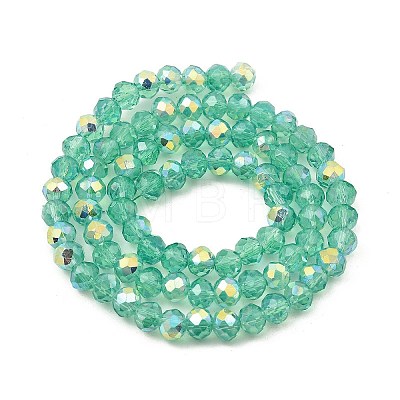 Baking Painted Transparent Glass Beads Strands DGLA-A034-J6mm-B10-1