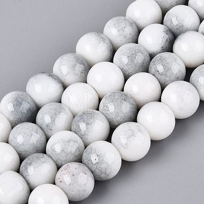 Opaque Ombre Effect Dyed Glass Beads Strands GLAA-Q106-04A-01-1