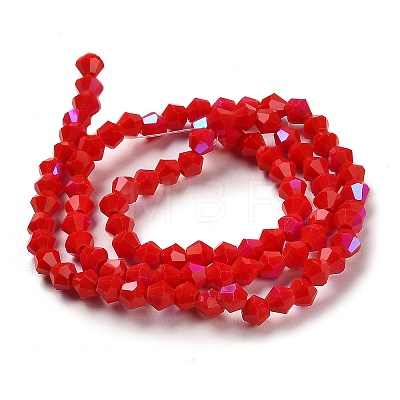 Opaque Solid Color Imitation Jade Glass Beads Strands GLAA-F029-P4mm-D02-1