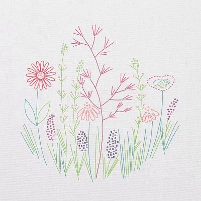 DIY Embroidery Fabric with Eliminable Pattern DIY-P032-C10-1