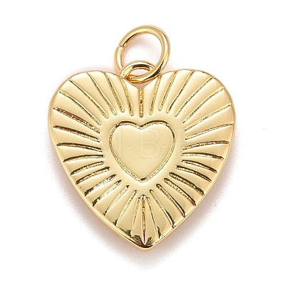 Rack Plating Real 18K Gold Plated Brass Pendants KK-E260-01G-B-1