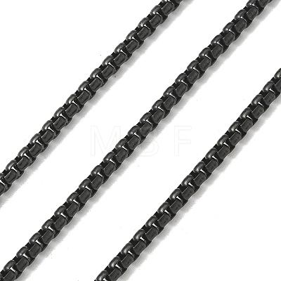 Ion Plating(IP) 304 Stainless Steel Venetian Chains Box Chains CHS-H001-2.8mm-05B-1