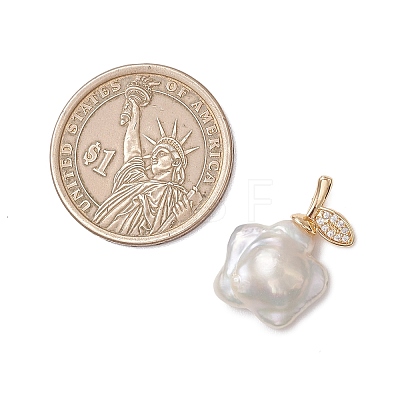 Natural Keshi Pearl Pendants PALLOY-JF05080-1