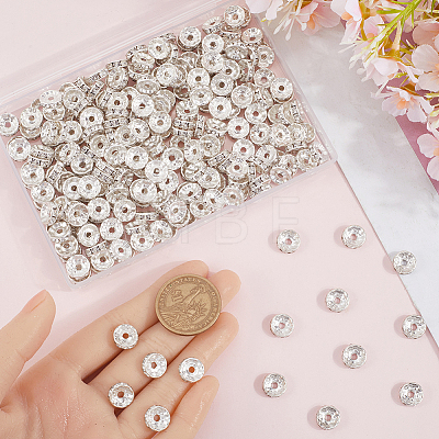 300Pcs Brass Rhinestone Spacer Beads RB-SP0001-02-1