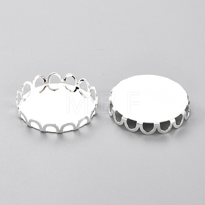 304 Stainless Steel Cabochon Settings STAS-Y001-09D-S-1