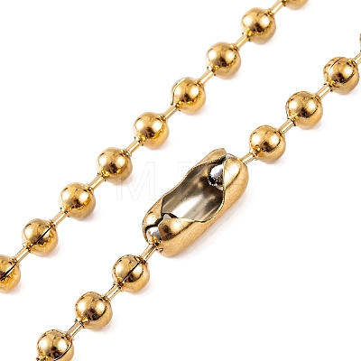 Ion Plating(IP) 304 Stainless Steel Ball Chain Necklaces for Women NJEW-G135-01D-G-1