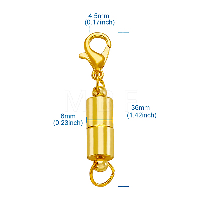 Brass Magnetic Clasps Converter KK-TAC0001-01G-1