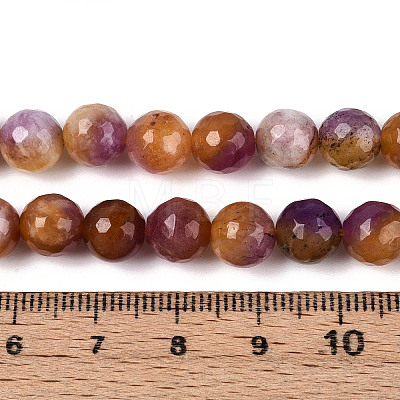 Dyed Natural White Jade Beads Strands G-T139-8mm-60-16-1