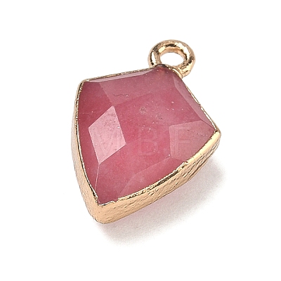 Dyed Natural Pink Chalcedony Pendants G-K422-01G-01-1