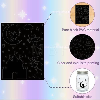 12 Sheets 6 Styles Self-Adhesive PVC Waterproof Picture Stickers DIY-WH0605-001-1