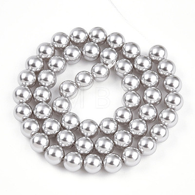 Baking Painted Pearlized Glass Pearl Bead Strands HY-N002-8mm-A03-1