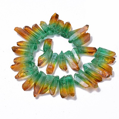 Natural Quartz Crystal Dyed Beads Strands G-I345-02A-1