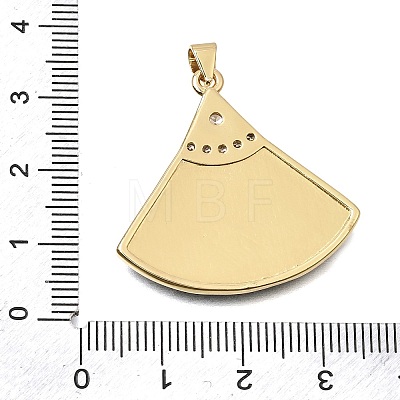 Brass Micro Pave Clear Cubic Zirconia Pendants CU-CBAE7DF-03G-1