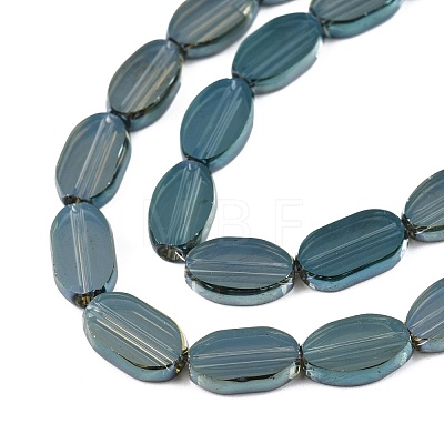 Painted Transparent Glass Beads Strands GLAA-E033-06C-08-1