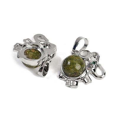 Natural Unakite Pendants G-I374-A-P16-1