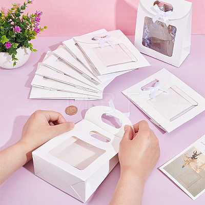 Rectangle Kraft Paper Gift Bags ABAG-WH0038-27B-02-1