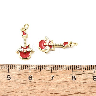 Brass Enamel Pendants KK-L237-011G-1