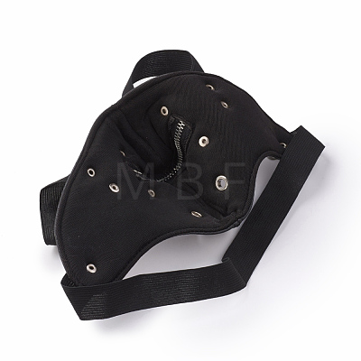 Punk Rock Style PU Leather Mouth Cover AJEW-D038-03-1