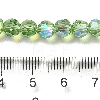 Electroplate Transparent Glass Beads Strands EGLA-A035-T6mm-L09-1