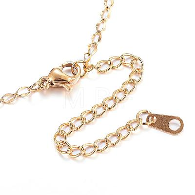 304 Stainless Steel Necklaces NJEW-E080-09G-1