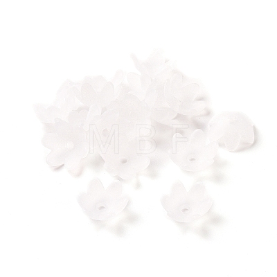 6-Petal Transparent Acrylic Bead Caps OACR-A017-10-1