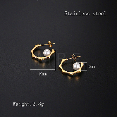 304 Stainless Steel Stud Earrings for Women ZX0956-1-1