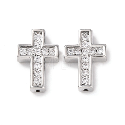 Brass Micro Pave Clear Cubic Zirconia KK-Z142-11P-1