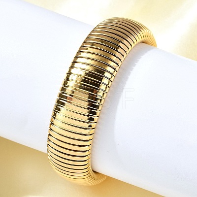 304 Stainless Steel Stretch Bracelets for Women Men BJEW-A031-02B-G-1