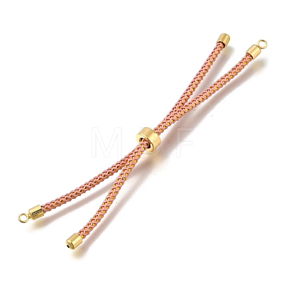 Braided Cotton Cord Slider Bracelet Making MAK-R001-01G-02-1