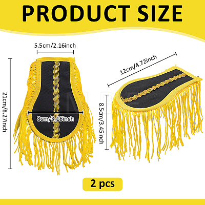 Polyester Tassel Epaulettes AJEW-WH0481-520B-1