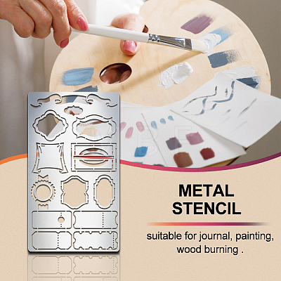 Stainless Steel Metal Stencils DIY-WH0242-266-1