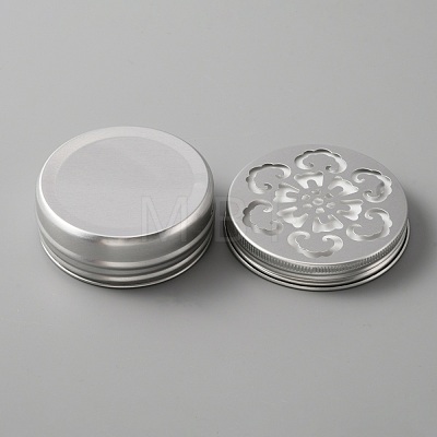 Aluminium Shallow Round Candle Tins AJEW-WH0312-58B-1