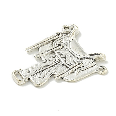 Tibetan Style Alloy Western Cowboy Saddle Watch Fob Metal Chandelier Component Links FIND-U015-24AS-1