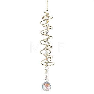 Spiral Alloy Hanging Ornaments HJEW-Q012-01A-1