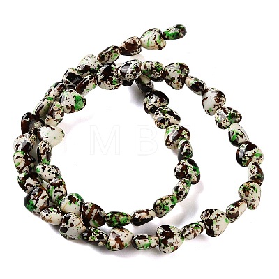 Spray Printed Synthetic Turquoise Beads Strands TURQ-P002-01A-02-1