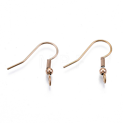 304 Stainless Steel Earring Hooks X-STAS-S111-003RG-1
