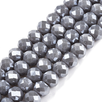 Electroplate Glass Beads Strands EGLA-A044-P6mm-A10-1