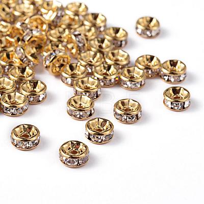 Brass Rhinestone Spacer Beads RB-A014-Z6mm-01G-NF-1