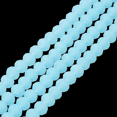 Imitation Jade Solid Color Glass Beads Strands EGLA-A034-J2mm-MD04-1