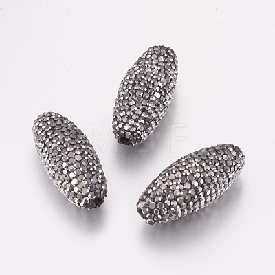 Polymer Clay Rhinestone Beads RB-K054-02A-1