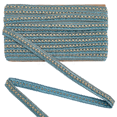 Polyester Centipede Braided Wavy Ribbon OCOR-WH0070-319A-1