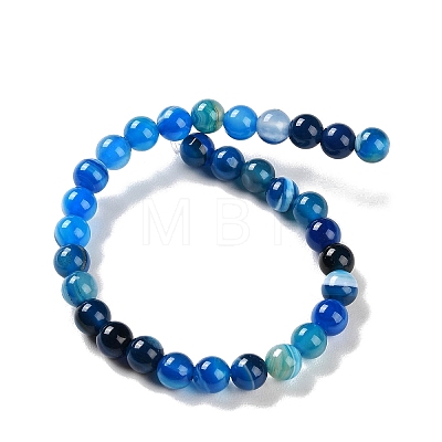 Natural Striped Agate/Banded Agate Beads Strands G-Z060-A01-B25-1