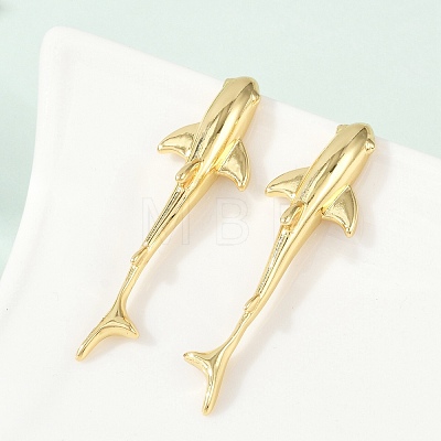 Brass Stud Earrings EJEW-C134-03G-1