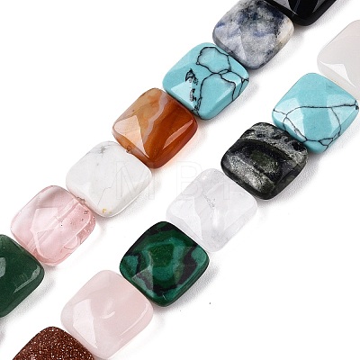 Natural & Synthetic Mixed Gemstone Beads Strands G-T138-160-1