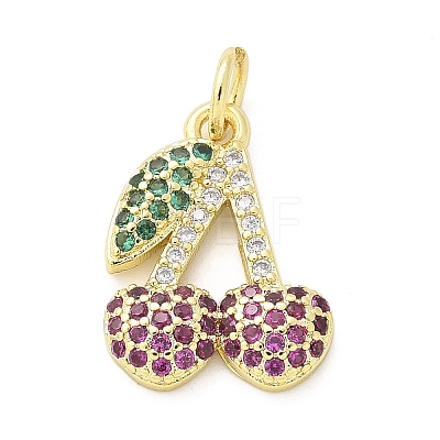 Brass Micro Pave Cubic Zirconia Pendants KK-S511-03E-G-1