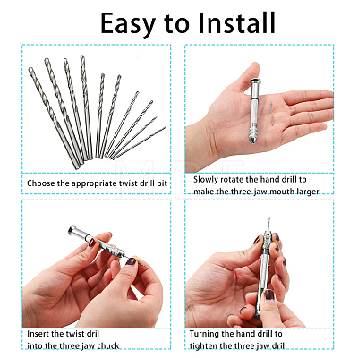 Hand Drill Bits Rotary Tools Set X-TOOL-WH0021-71-1